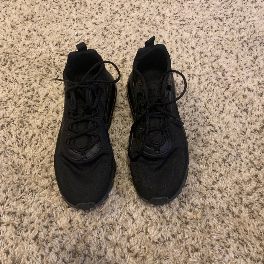 Nike Air Max 270 React GS Black Running Shoes